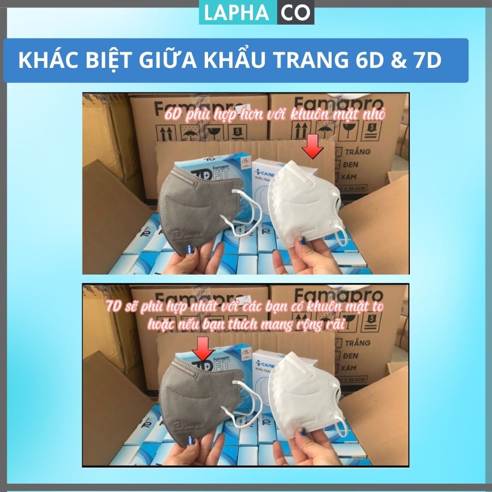 Khẩu trang y tế cao cấp Famapro 7D Fit 5 LỚP dày dặn