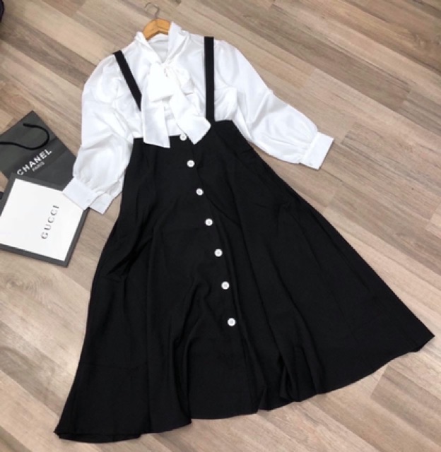 Set yếm dài áo so mi | BigBuy360 - bigbuy360.vn
