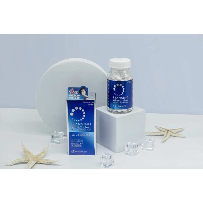 Viên uống giảm nám trắng da TRANSINO White C Clear hộp 120v