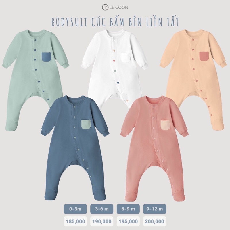 Le coon - Bodysuit cúc bấm bên liền tất LC0770