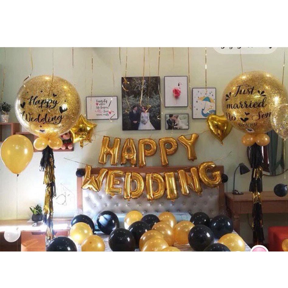 BÓNG BAY TRANG TRÍ PHÒNG CƯỚI PC-00034 ( Tặng kèm bơm tay + băng dính)