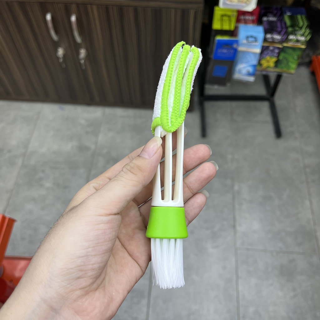 Chổi , Cọ 2 Đầu Vệ Sinh Cửa Gió Điều Hòa Xe Hơi Chuyên Dụng chamsocxestore