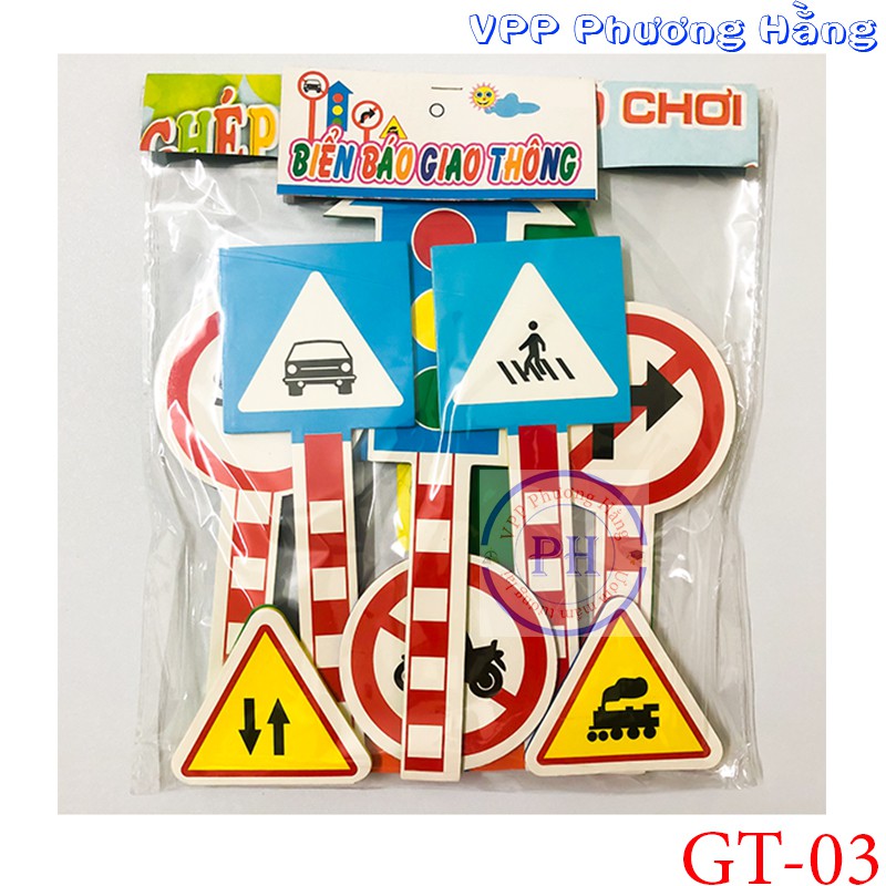 Bộ biển báo giao thông in. Cho trẻ mầm non