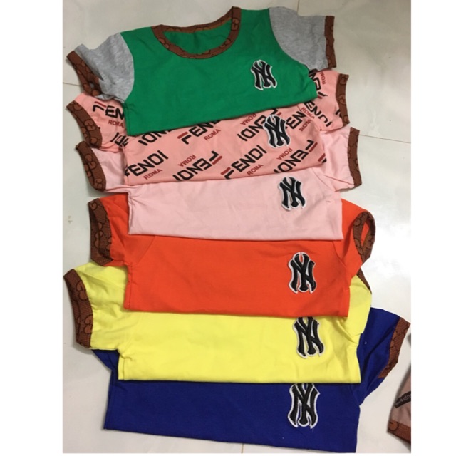 Áo thun ngắn tay cotton 4c xinh xắn cho bé 7-18kg - Giao màu ngẫu nhiên
