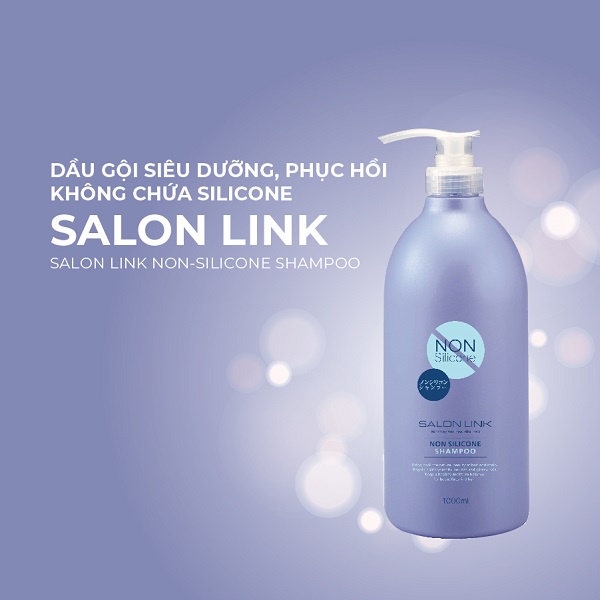 Bộ dầu gội xả Salon Link không chứa Silicon, dầu gội phục hồi tóc hư tổn (1000ml)