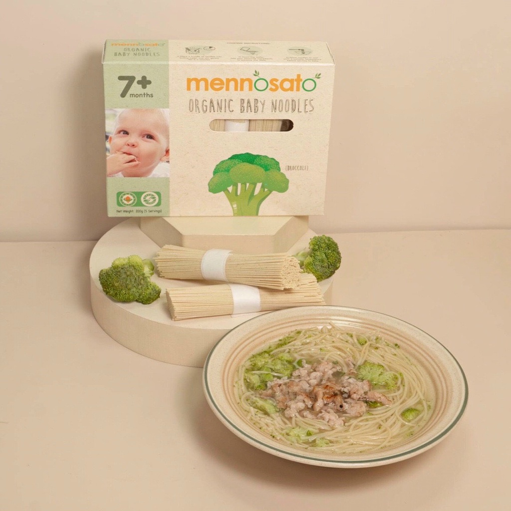 Mì sợi rau củ hữu cơ cho bé ăn dặm Menosata gói 200g 300g có tách lẻ túi zip