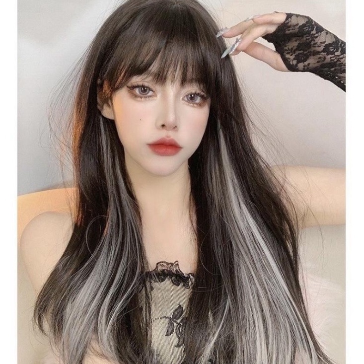 [Sẵn] Wig/Tóc giả nguyên đầu light xám khói cá tính - teen/lolita S1278 [Miu Cosplay]
