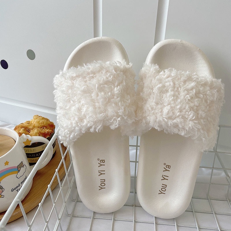 Dép Nữ Xỏ Ngón Phối Lông Thời Trang