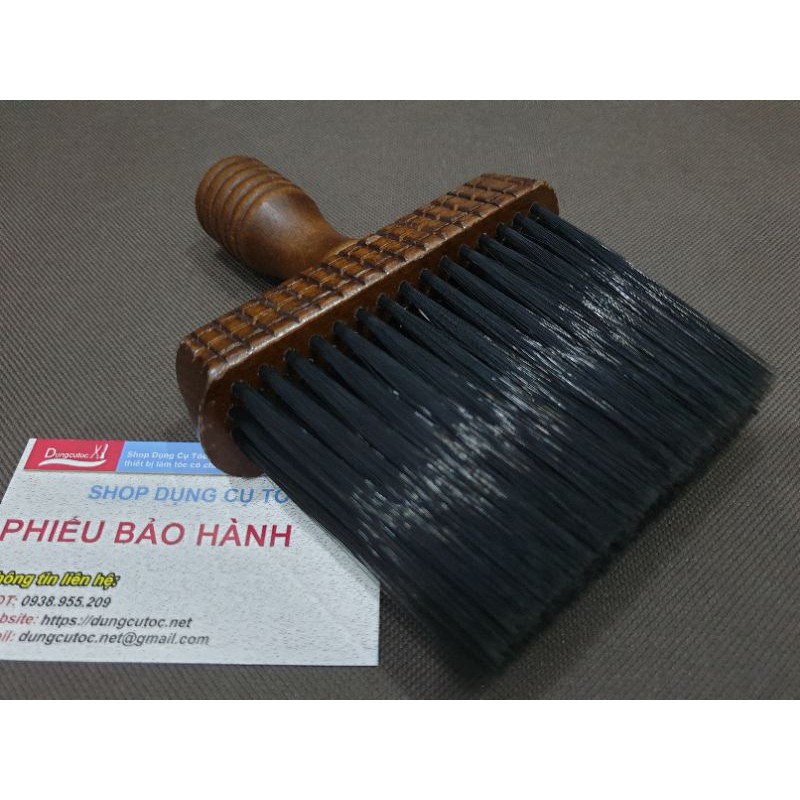 Chổi Phủi Tóc Cao Cấp Barber Cán Gỗ Lông Mềm, Cây Phủi Tóc Barber Loại Tốt.(Ảnh thật)