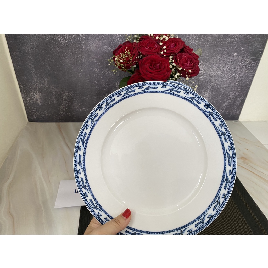 Đĩa Tròn Chim Hạc Cao Cấp Minh Long Chính Hãng, Dĩa Họa Tiết Chim Hạt Minh Long Loại 1