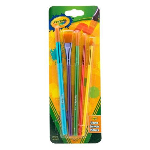 BỘ 5 CỌ (5 size) TÔ MÀU NƯỚC Crayola 5ct Paint Brush Variety Pack