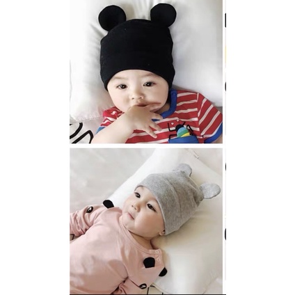 MŨ COTTON TAI GẤU PHONG CÁCH HÀN QUỐC