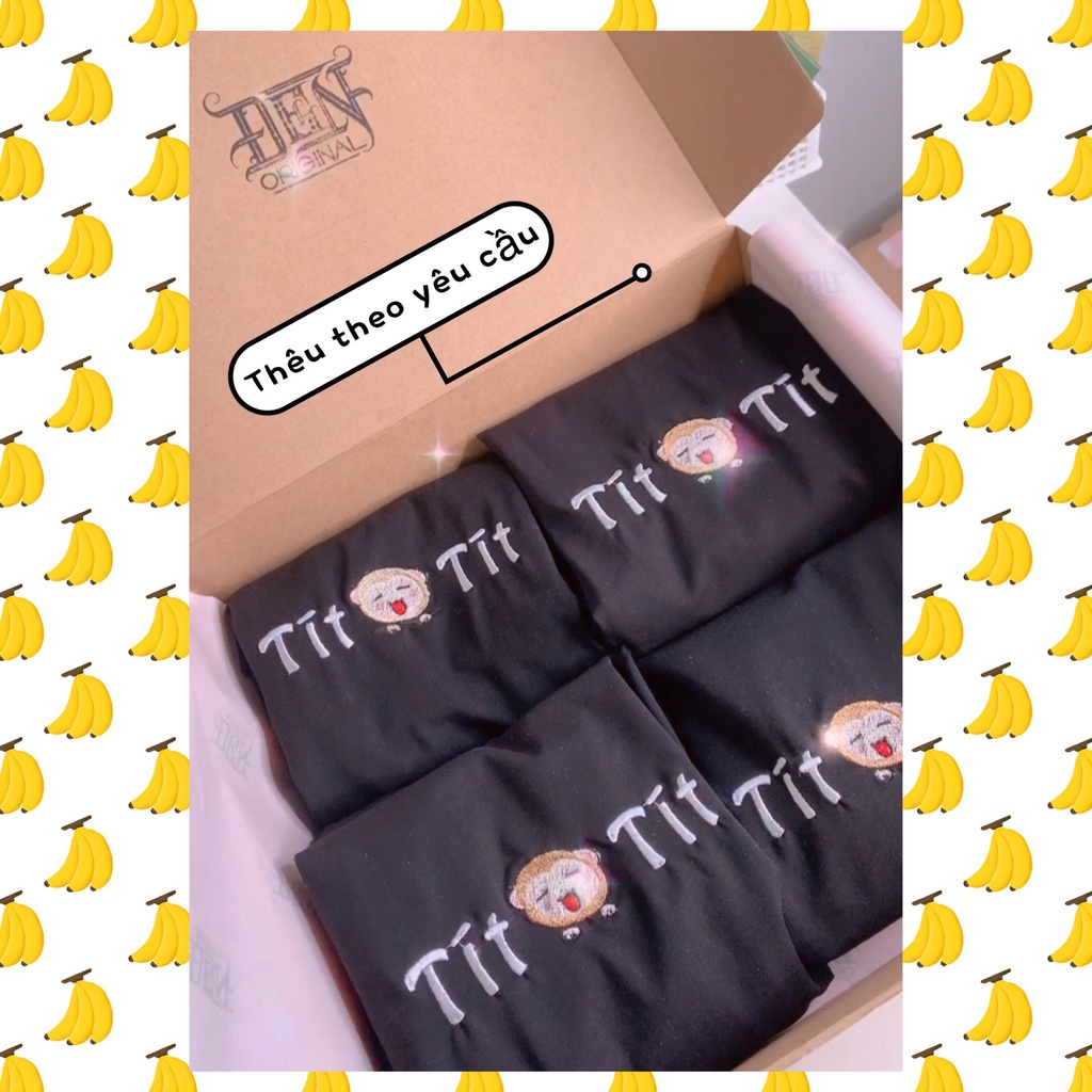 Áo thun thêu theo yêu cầu ĐEN Original tay lỡ form rộng phong cách riêng | BigBuy360 - bigbuy360.vn
