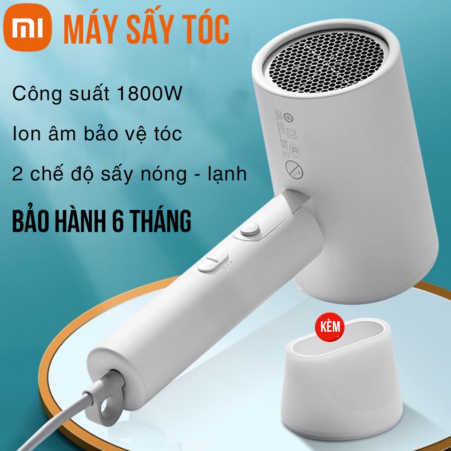 Máy Sấy Tóc Xiaomi Showsee A1-W A2-W 2 Chiều Nóng Lạnh Bổ Sung Ion Âm 1800w Tạo Kiểu Không Gây Hư Tổn Tóc VT160