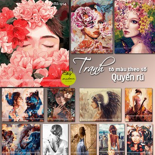 [TỔNG HỢP] Tranh sơn dầu số hóa tự tô màu Quyến Rũ (có khung 40x50cm)