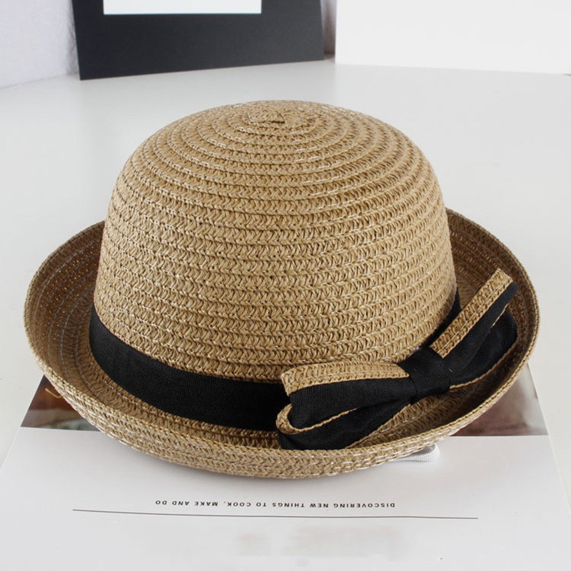 Nón Cối Đính Nơ Chống Gió Thoáng Khí Cho Bé 2-4 Tuổi