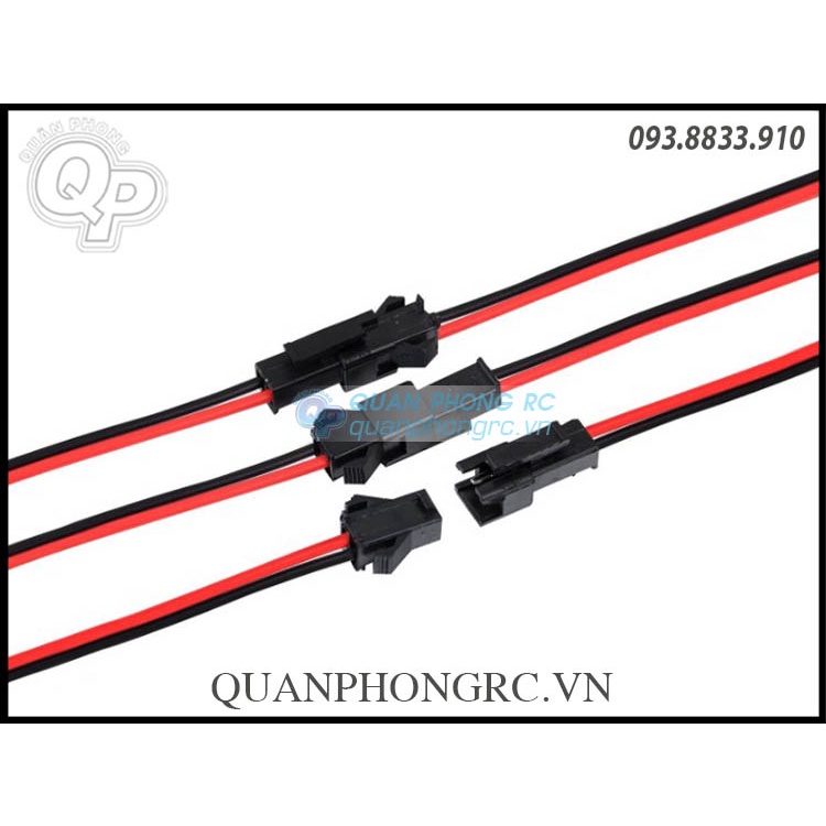 Dây Nối Silicone 22AWG JST SM 2 Pin 10cm ( 2 sợi )