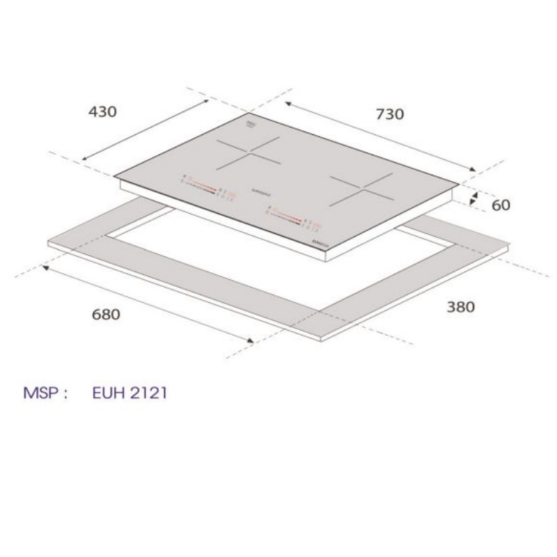 [FREESHIP HCM] Bếp Điện Từ EUROGOLD EUH2121 - Mặt Kính SchottCeran