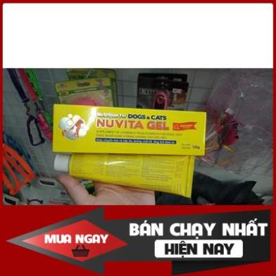 [❌GIÁ SỈ❌] GEL THỨC ĂN BỔ SUNG VITAMIN VÀ KHOÁNG CHO CHÓ MÈO 120G NUVITA GEL ❤️