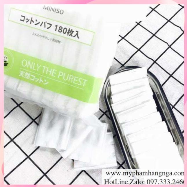 Bông Tẩy Trang Miniso 100% Cotton 180 Miếng