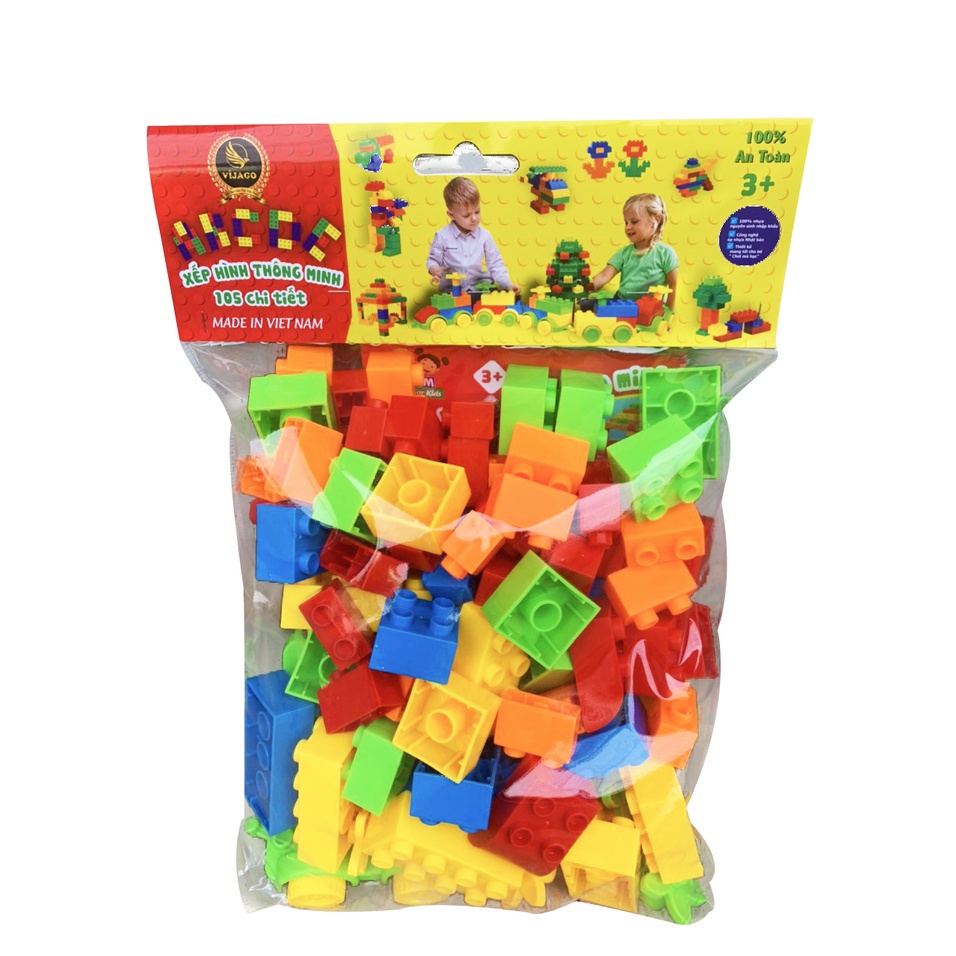 Đồ Chơi Xếp Hình Lắp Ráp Thông Minh 105 Chi Tiết Giúp Bé Phát Triển Tư Duy Trí Tuệ