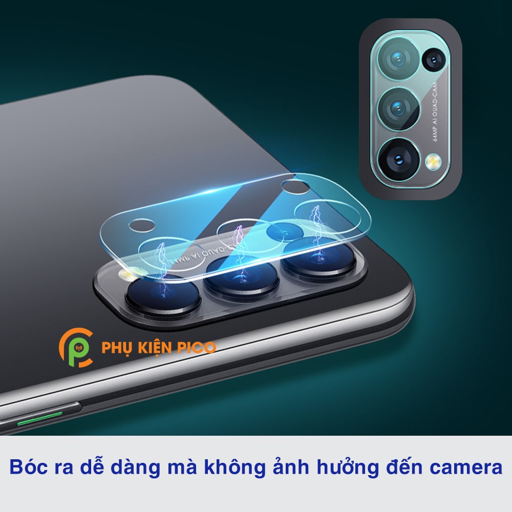 Cường lực camera Reno 5 độ cứng 9H trong suốt không ảnh hưởng đến chất lượng chụp ảnh - Dán camera Oppo Reno 5