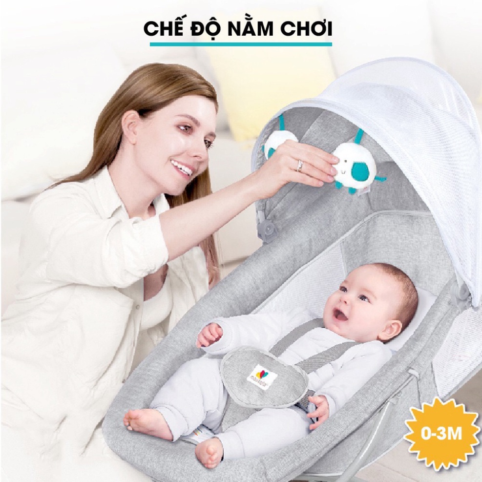 Nôi rung đa năng Mastela 2022 cho bé kết hợp ghế ngồi thư giãn đọc sách - Điều khiển từ xa - Kết nối Bluetooth