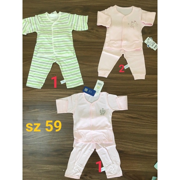 [Xuất Nhật] Combo 3b bộ cotton nỉ xuất Nhật cho bé 0-3t bé trai bé gái