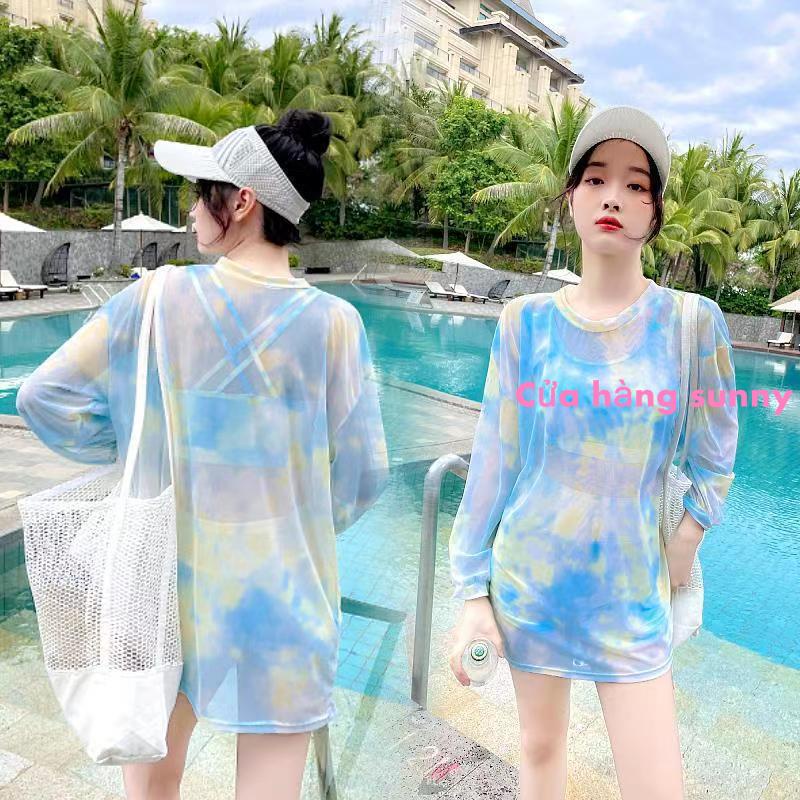 Áo tắm ba mảnh áo tắm nữ áo tắm mới mỏng nữ sinh xẻ tà phong cách hàn quốc ngực nhỏ bảo thủ suối nước nóng | BigBuy360 - bigbuy360.vn