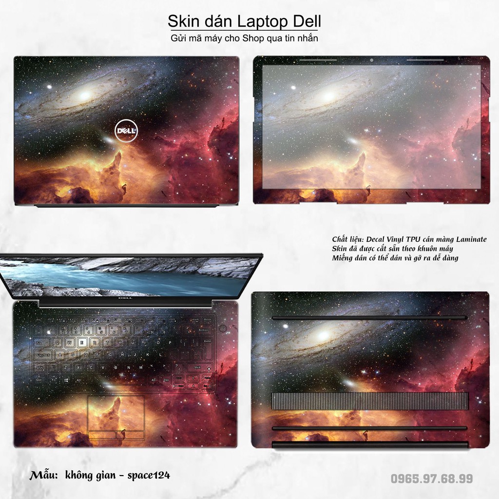 Skin dán Laptop Dell in hình không gian nhiều mẫu 21 (inbox mã máy cho Shop)