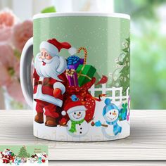 Cốc sứ uống trà cà phê in hình giáng sinh đẹp mắt dễ thương- quà tặng Noel