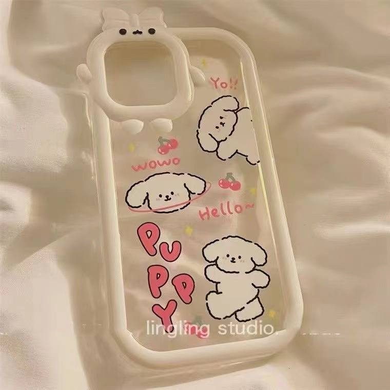 Ốp Điện Thoại Dẻo Trong Suốt Họa Tiết Hoạt Hình Gấu / Chó Yugui Dễ Thương Chống Sốc Cho iPhone 13 12 11 Pro Max