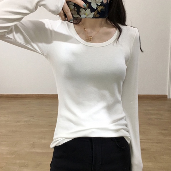 Áo Thun Tay Dài Thời Trang Hàn Quốc Cho Nữ