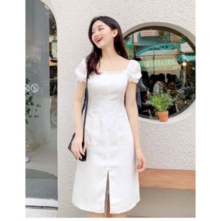 ❣️freeship❣️đầm chữ a tay phồng dễ thương
