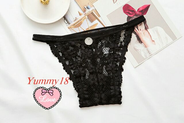 Quần chip ren hoa nổi dây hông sexy 2201