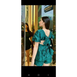 Sét bộ gấm cao cấp cột nơ lưng siêu dễ thương