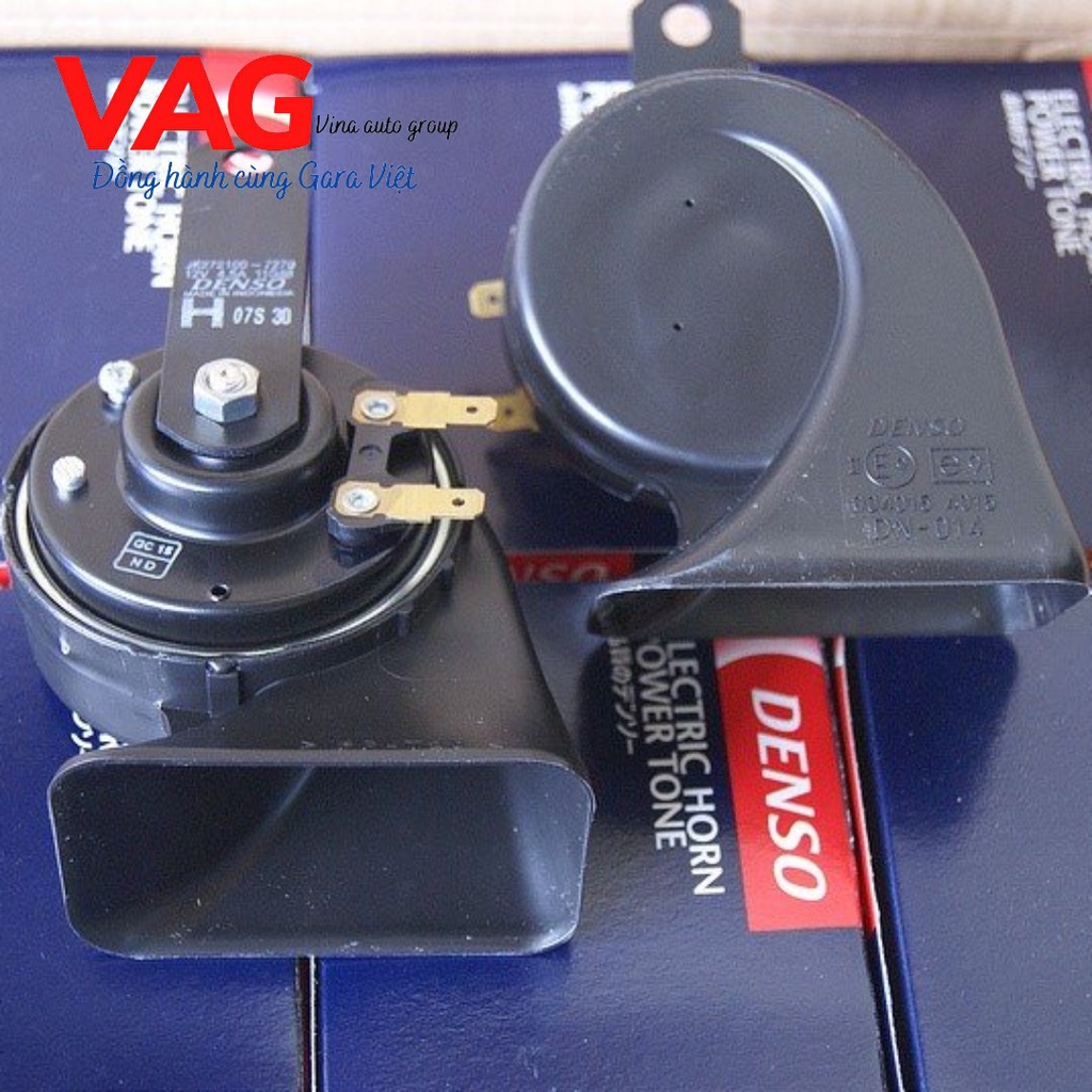 Còi sên denso 12v chính hãng sản xuất tại Indonesia L+H, Tặng kèm dây giắc.