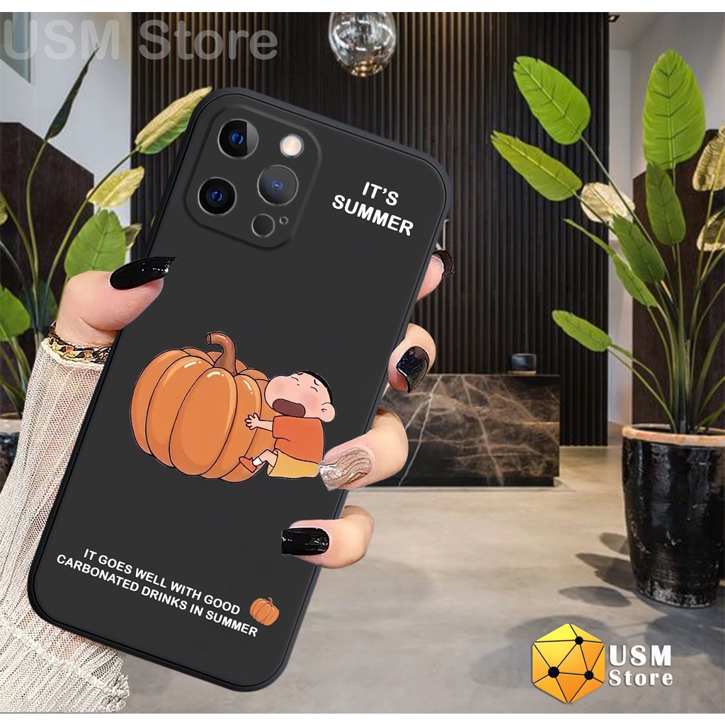 Ốp lưng iphone 11/11Pro/11Promax/12/Mini/12Pro/12 Promax/13/13Pro/13Promax viền vuông bảo vệ camera, hình Shin bút chì