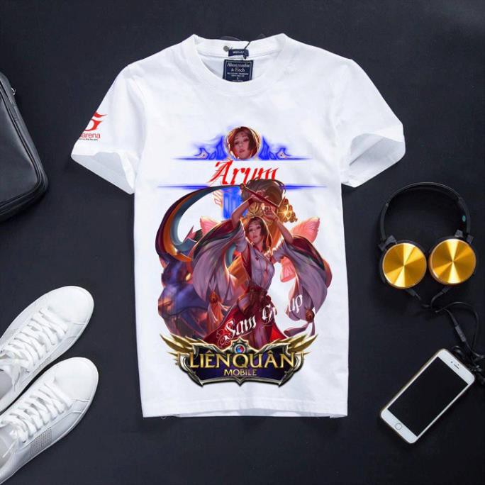 Áo Thun Liên Quân Mobile Màu Trắng Cotton Mềm Mịn - Arum Vũ Khúc Long Hổ / có size trẻ em