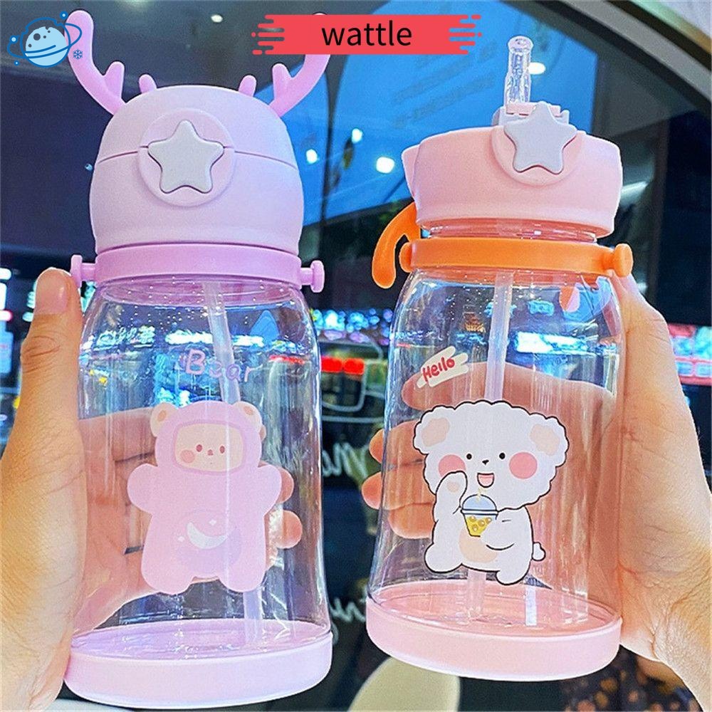 Bình Nước Thể Thao Hình Sừng Hươu Nhiều Màu Sắc Dễ Thương 600ml