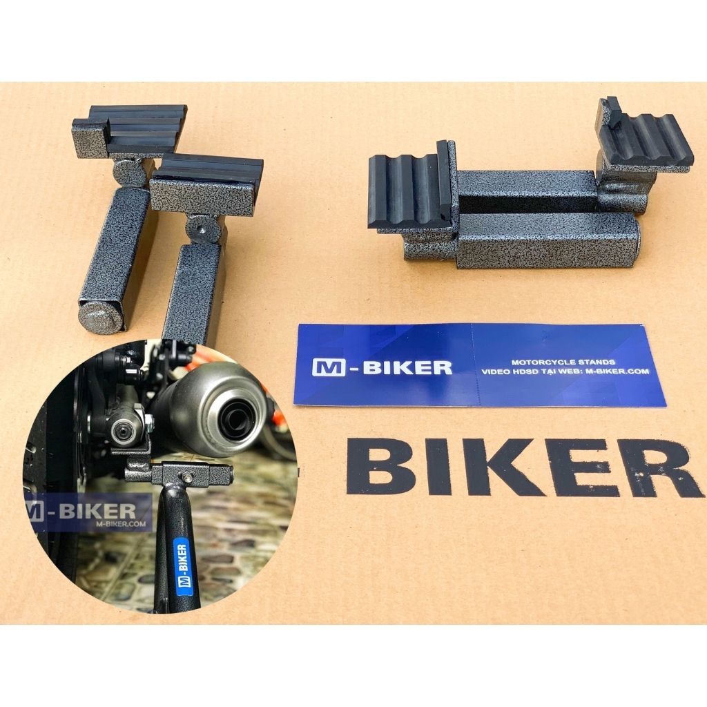 Ben nâng xe moto, pad nâng các loại U, L, pad ben nâng xe máy bánh trước Mbiker Hàng Chính Hãng