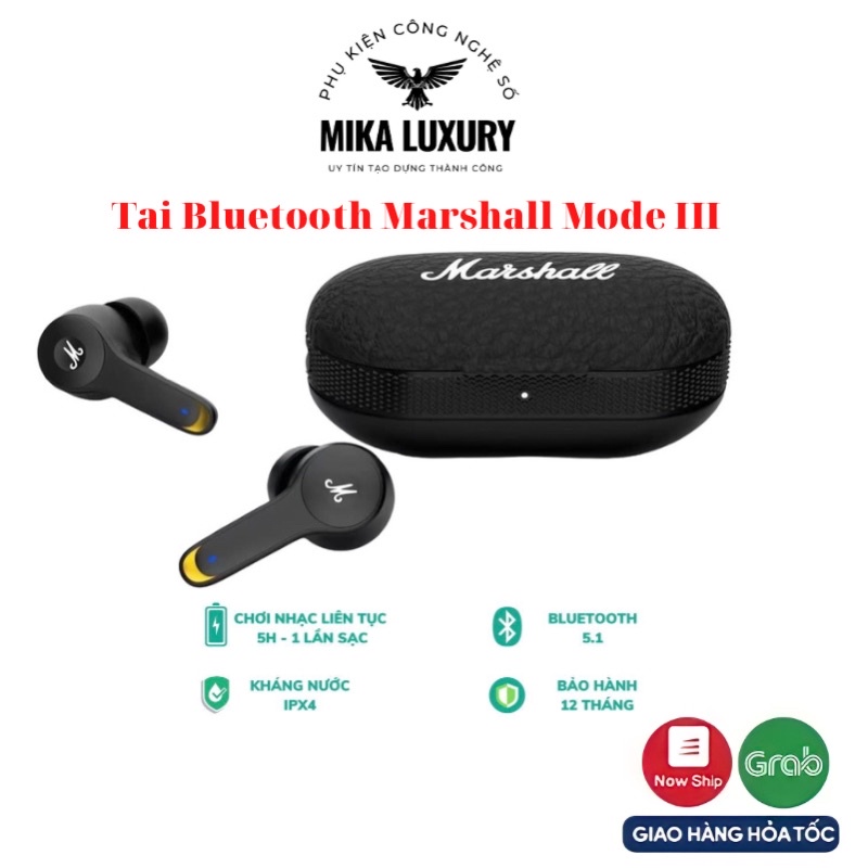 Tai Nghe Bluetooth Marshall Mode III Kèm Mic âm bass siêu trầm Bảo Hành 12 tháng lỗi 1 đổi 1
