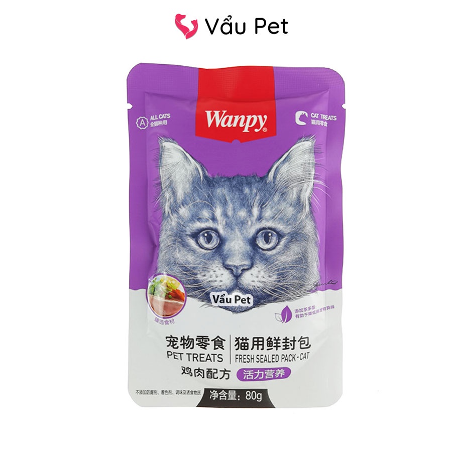 Pate mèo Wanpy Pate mèo Wanpy đồ ăn ướt bổ dưỡng 80g - Pate Wanpy cho mèo Vẩu Pet Shop