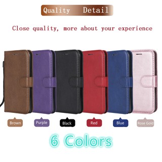 Casing Xiaomi Redmi 5 Plus solid color leather cover phone case