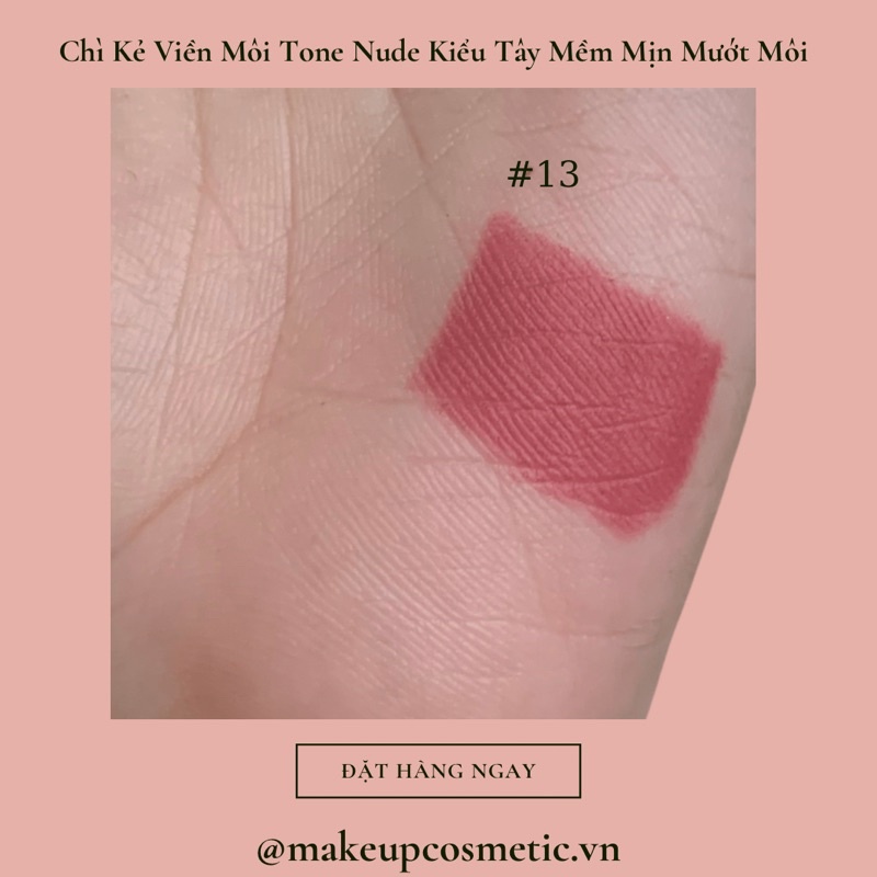 Chì Kẻ Viền Môi Tone Nude Lip Liner Hot Trend Kiểu Tây Mềm Mịn Mướt Môi