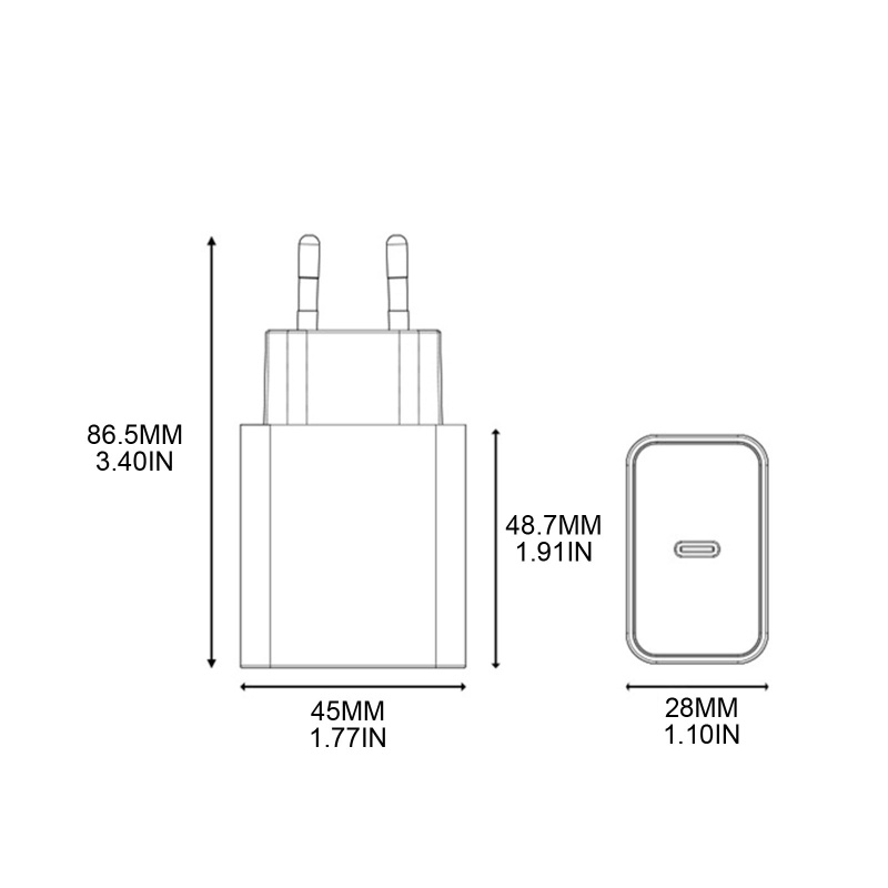 Phích Cắm Sạc Nhanh USB C 45W Cho Điện Thoại S20