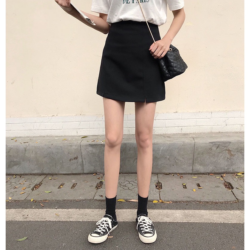 Chân váy chữ a ngắn lưng cao xẻ tà LAMODE, chân váy công sở ngắn có quần bên trong | BigBuy360 - bigbuy360.vn