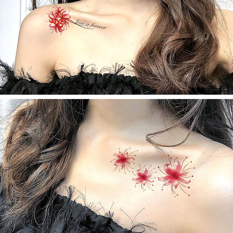 Hình Xăm Tạm Thời Chống Thấm Nước Hình Hoa Bỉ Ngạn Ý Nghĩa