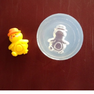 DIY - Khuôn silicone đắp bột, làm charm trang trí nail 3D, trang sức, phụ kiện thời trang  - Vịt vàng đội mũ