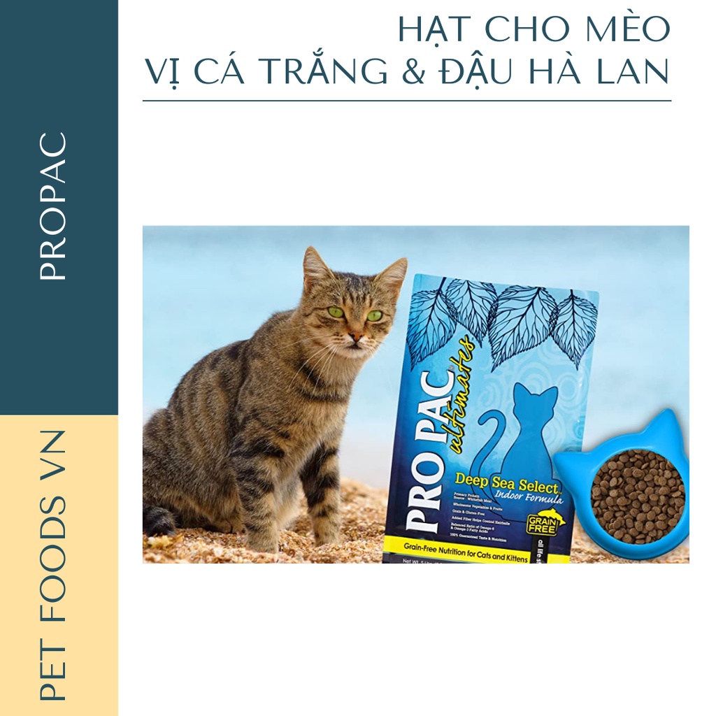 [Mã PET50K giảm Giảm 10% - Tối đa 50K đơn từ 250K] Hạt cho mèo PROPAC Deep Sea Select 2kg vị Cá Trắng &amp; Đậu Hà Lan